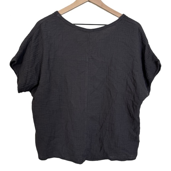 It Is Well Organic Gauze Short Sleeve Top Size Small Lagenlook Made In USA - Picture 10 of 11